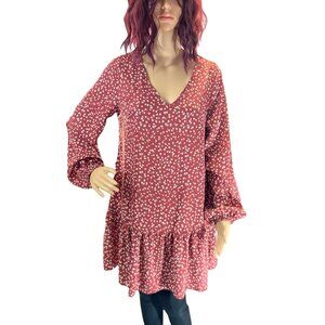 (5 for $25) ePretty Lantern Sleeve Ruffle‎ Tunic Dress size small NWT